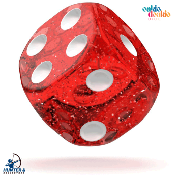 Oakie Doakie Dice W6 Würfel 16 mm Speckled - Rot 12 Stück